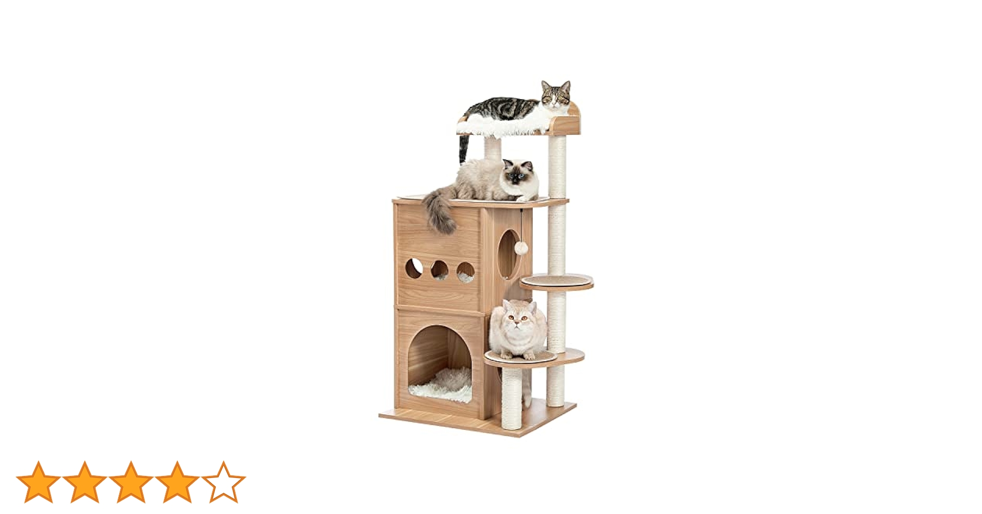 Amazon | [Amazonブランド] Umi(ウミ) - キャットタワー 木製 お